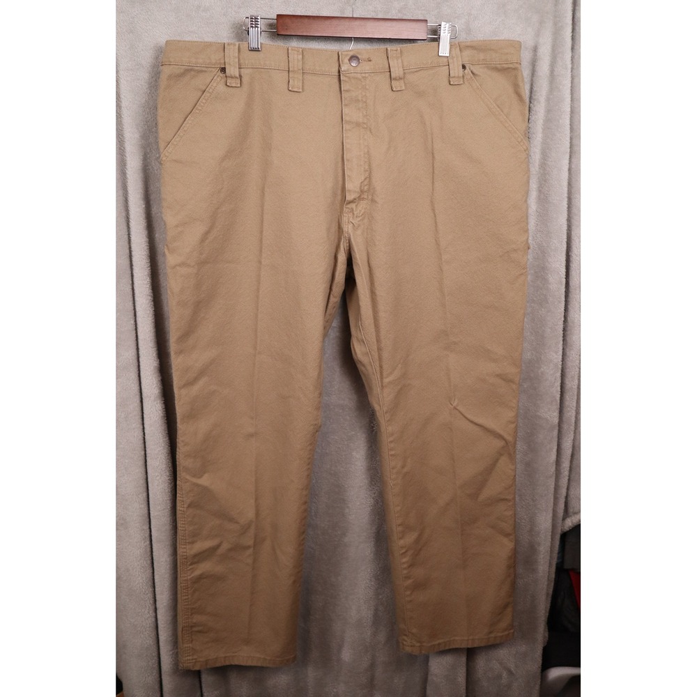 Wrangler Mens Tan Khaki Canvas Carpenter Utility Pants 44x30 1094LXWCK